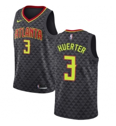 Women's Nike Atlanta Hawks #3 Kevin Huerter Swingman Black NBA Jersey - Icon Edition