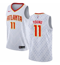 Youth Nike Atlanta Hawks #11 Trae Young Swingman White NBA Jersey - Association Edition