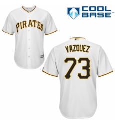 Youth Majestic Pittsburgh Pirates #73 Felipe Vazquez Authentic White Home Cool Base MLB Jersey