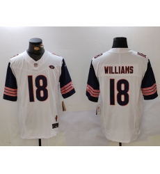 Men's Chicago Bears #18 Caleb Williams Limited White Fashion FUSE Jersey