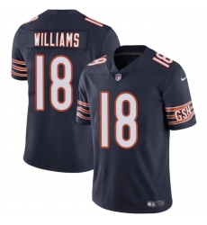 Men's Chicago Bears #18 Caleb Williams Navy 2024 Draft Vapor Football Stitched Jersey