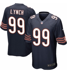 Men's Nike Chicago Bears #99 Aaron Lynch Game Navy Blue Team Color NFL Jersey