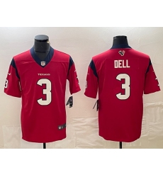Men's Houston Texans #3 Tank Dell Red Vapor Untouchable Football Stitched Jersey