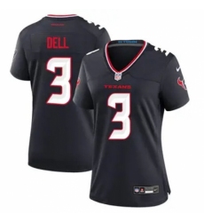 Women Houston Texans #3 Tank Dell Navy 2024 Alternate F U S E Vapor Stitched Football Jersey