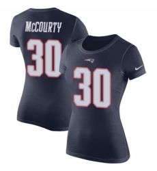 NFL Women's Nike New England Patriots #30 Jason McCourty Navy Blue Rush Pride Name & Number T-Shirt
