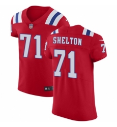 Men's Nike New England Patriots #71 Danny Shelton Red Alternate Vapor Untouchable Elite Player NFL Jersey