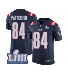 Youth Nike New England Patriots #84 Cordarrelle Patterson Limited Navy Blue Rush Vapor Untouchable Super Bowl LIII Bound NFL Jersey