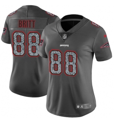 Women's Nike New England Patriots #88 Kenny Britt Gray Static Vapor Untouchable Limited NFL Jersey