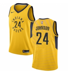 Youth Nike Indiana Pacers #24 Alize Johnson Swingman Gold NBA Jersey Statement Edition