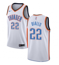 Youth Nike Oklahoma City Thunder #22 Hamidou Diallo Swingman White NBA Jersey - Association Edition