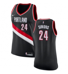 Women's Nike Portland Trail Blazers #24 Anfernee Simons Authentic Black NBA Jersey - Icon Edition