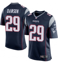 Men's Nike New England Patriots #29 Duke Dawson Game Navy Blue Team Color NFL Jersey