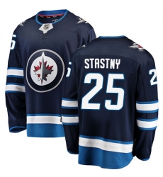 Men's Winnipeg Jets #25 Paul Stastny Fanatics Branded Navy Blue Home Breakaway NHL Jersey