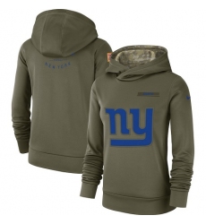 Women's New York Giants Nike Olive Salute to Service Sideline Therma Performance Pullover Hoodie