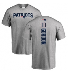 NFL Nike New England Patriots #10 Josh Gordon Ash Backer T-Shirt