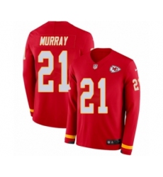 Youth Nike Kansas City Chiefs #21 Eric Murray Limited Red Therma Long Sleeve NFL Jersey