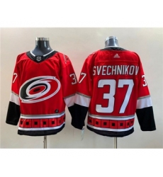 Men's Carolina Hurricanes #37 Andrei Svechnikov Red NEW Stitched Jersey