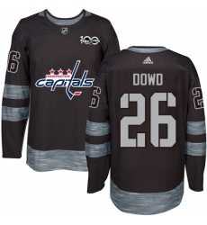 Men's Adidas Washington Capitals #26 Nic Dowd Authentic Black 1917-2017 100th Anniversary NHL Jersey