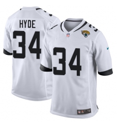 Men's Nike Jacksonville Jaguars #34 Carlos Hyde Game White NFL Jersey