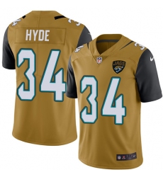 Men's Nike Jacksonville Jaguars #34 Carlos Hyde Limited Gold Rush Vapor Untouchable NFL Jersey