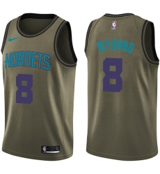 Youth Nike Charlotte Hornets #8 Bismack Biyombo Swingman Green Salute to Service NBA Jersey