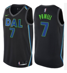 Men's Nike Dallas Mavericks #7 Dwight Powell Swingman Black NBA Jersey - City Edition