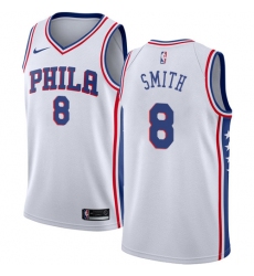 Youth Nike Philadelphia 76ers #8 Zhaire Smith Swingman White NBA Jersey - Association Edition