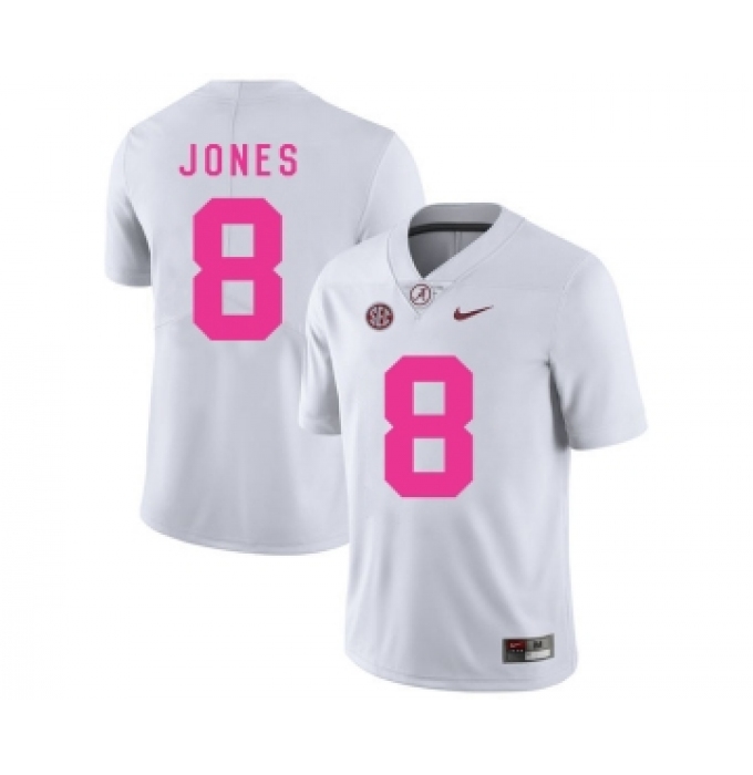 Alabama Crimson Tide 8 Julio Jones White 2018 Breast Cancer Awareness College Football Jersey