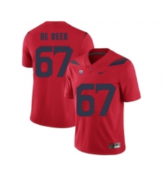 Arizona Wildcats 67 Gerhard De Beer Red College Football Jersey