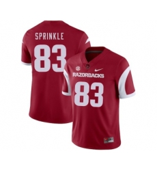 Arkansas Razorbacks 83 Jeremy Sprinkle Red College Football Jersey