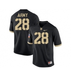 Army Black Knights 28 Nick Schrage Black College Football Jersey