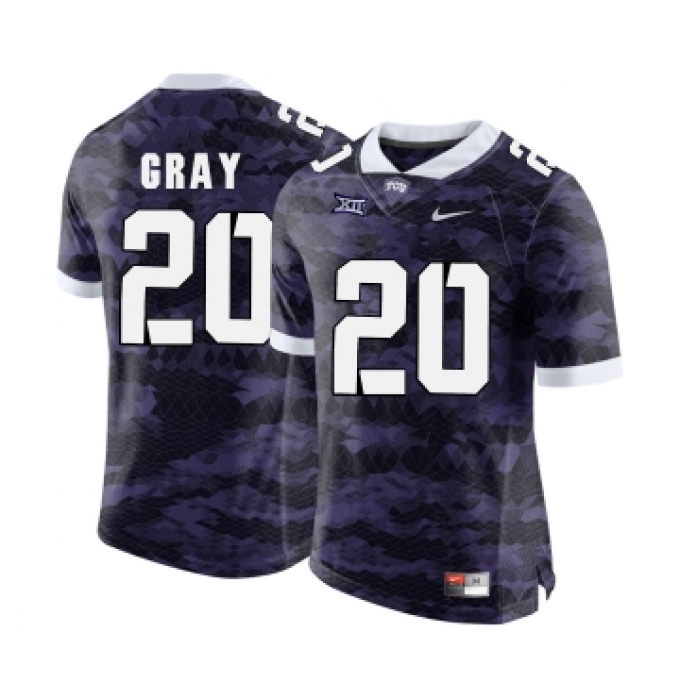 TCU Horned Frogs 20 Deante Gray Purple College Football Limited Jersey