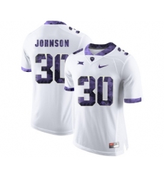 TCU Horned Frogs 30 Denzel Johnson White Print College Football Limited Jersey