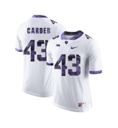 TCU Horned Frogs 43 Tank Carder White Print College Football Limited Jersey