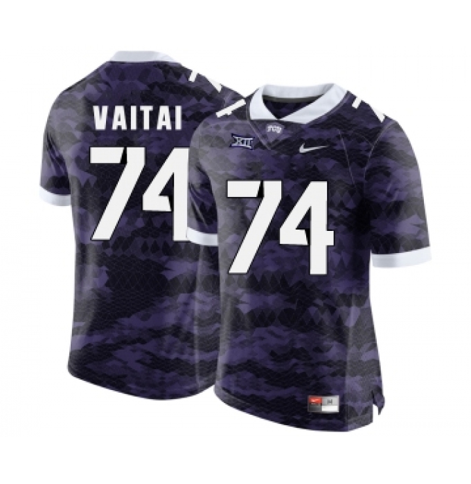 TCU Horned Frogs 74 Halapoulivaati Vaitai Purple College Football Limited Jersey