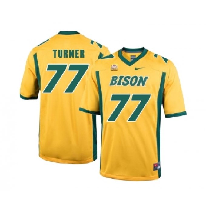 North Dakota State Bison 77 Billy Turner Gold College Football Jersey