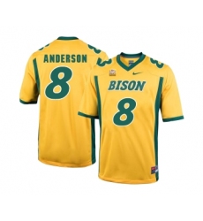 North Dakota State Bison 8 Bruce Anderson Gold College Football Jersey