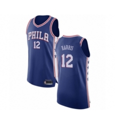 Men's Philadelphia 76ers #12 Tobias Harris Authentic Blue Basketball Jersey - Icon Edition