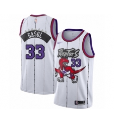Women's Toronto Raptors #33 Marc Gasol Swingman White Hardwood Classics Basketball Jersey