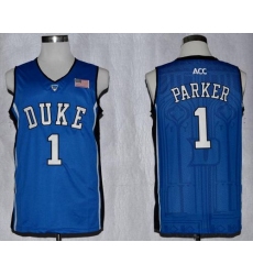 Blue Devils #1 Jabari Parker Blue Basketball Stitched NCAA Jersey