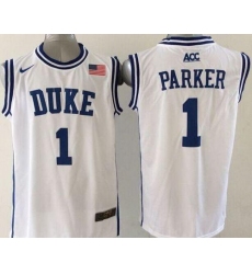 Blue Devils #1 Jabari Parker White Basketball New Stitched NCAA Jersey