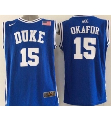 Blue Devils #15 Jahlil Okafor Blue Basketball New Stitched NCAA Jersey