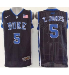 Blue Devils #5 Tyus Jones Black Basketball Stitched NCAA Jersey