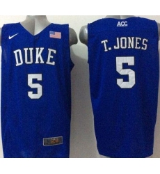 Blue Devils #5 Tyus Jones Royal Blue Basketball Elite Stitched NCAA Jersey