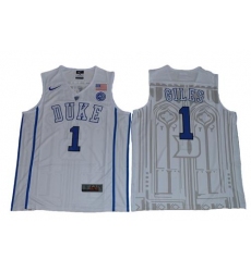 Duke Blue Devils #1 Harry Giles White Basketball Elite Stitched NCAA Jersey