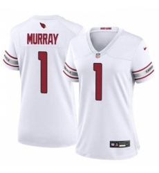 Women Arizona Cardinals #1 Kyler Murray White 2023 F U S E Vapor Limited Stitched Football Jersey