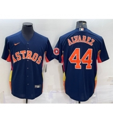 Men's Houston Astros #44 Yordan Alvarez Navy Blue With Patch Stitched MLB Cool Base Nike Jersey