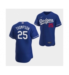 Men's Los Angeles Dodgers #25 Trayce Thompson Royal Flex Base Stitched Jersey