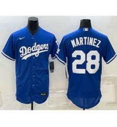 Men's Los Angeles Dodgers #28 JD Martinez Blue Stitched MLB Cool Base Nike Jersey