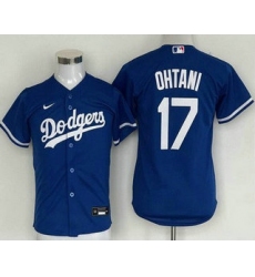 Youth Los Angeles Dodgers #17 Shohei Ohtani Blue Cool Base Jersey